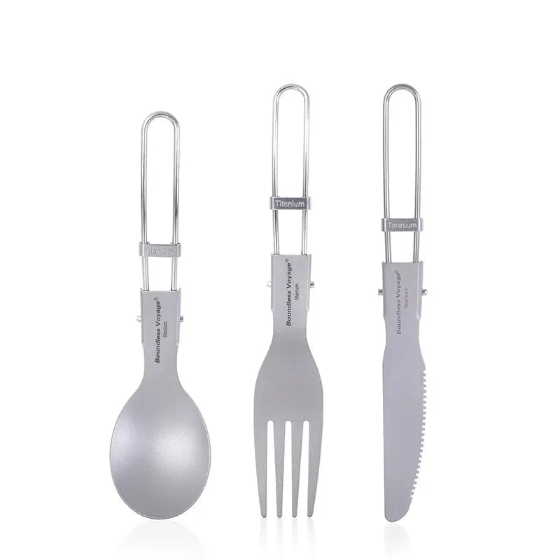 Set de Couverts Pliables en Titane Nomad Cooking